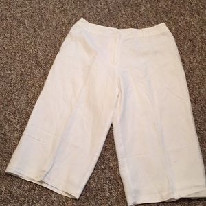 Coldwater Creek 14 Linen/Rayon Lined Capris Pant